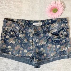 Denim 21 floral shorts by forever 21